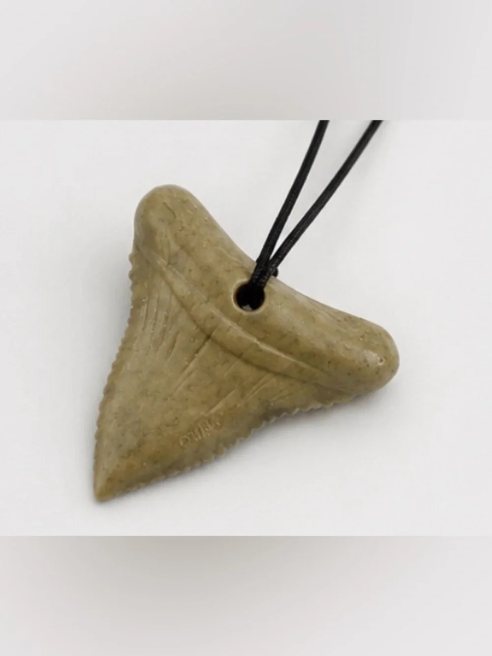 Kids Faux Shark Tooth Pendant Necklace Surfer Beach Summer Boho Cord Necklace